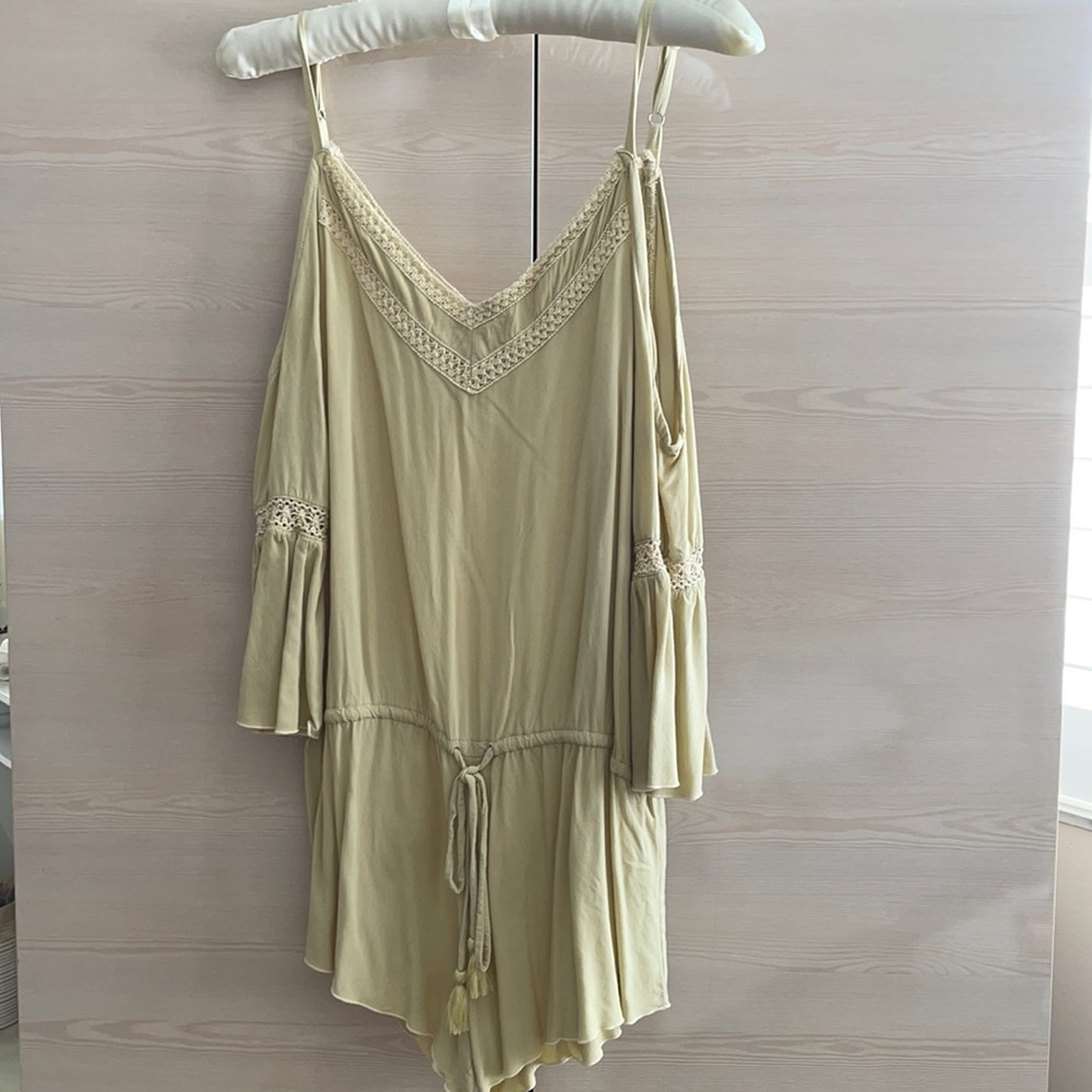 Khush yellow cold shoulder romper